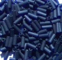 50g 8x3mm Transparent Matte Cobalt Wampum Beads